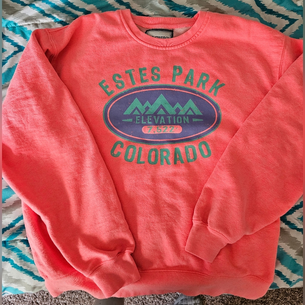 Coral Estes Park Colorado Sweater, Size Medium, Never Worn
